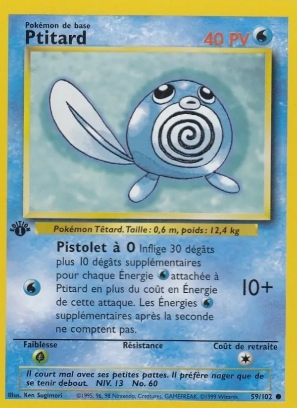 Ptitard 59/102 - Set de Base - Firstedition - Pokémon JCC