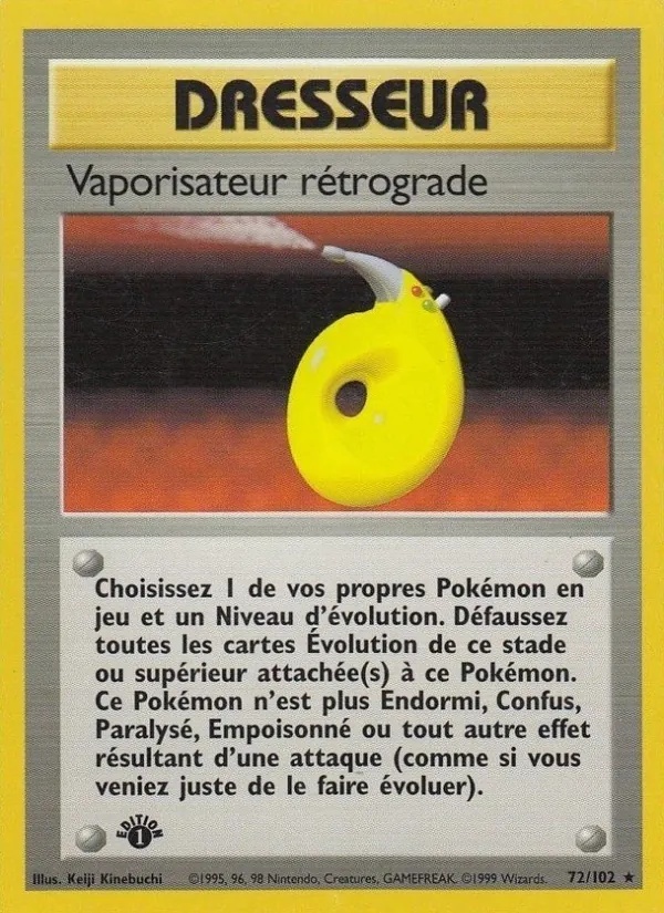 Vaporisateur rétrograde 72/102 - Set de Base - Sans Ombre - Pokémon JCC