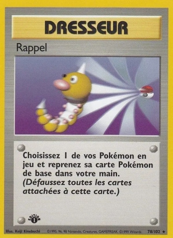 Rappel 78/102 - Set de Base - Illimité - Pokémon JCC