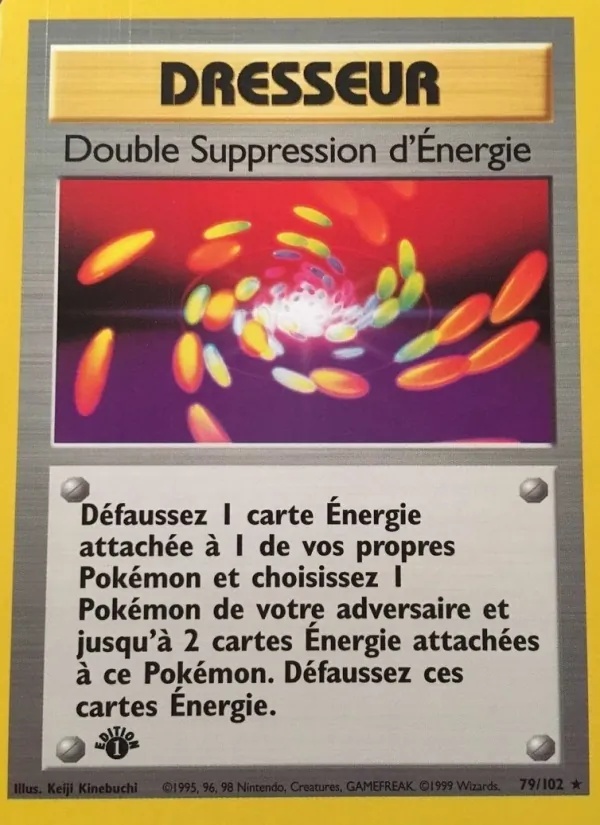 Double Suppression d'Énergie 79/102 - Set de Base - Firstedition - Pokémon JCC