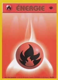 Énergie Feu 98/102 - Set de Base - Sans Ombre 1re Édition - Pokémon JCC