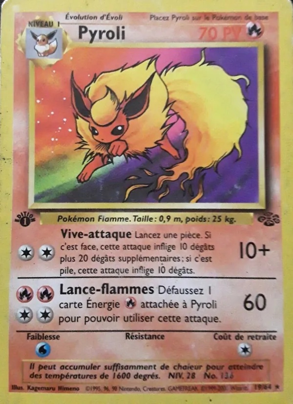 Pyroli 19/64 - Jungle - 1re Édition - Pokémon JCC