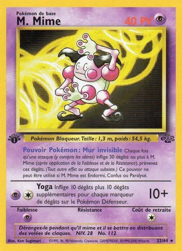M. Mime 22/64 - Jungle - 1re Édition - Pokémon JCC