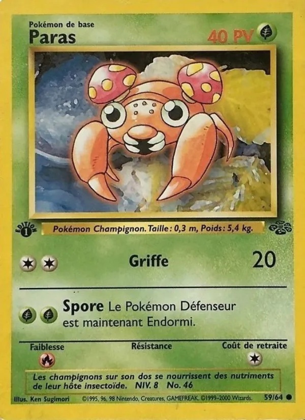 Paras 59/64 - Jungle - Firstedition - Pokémon JCC