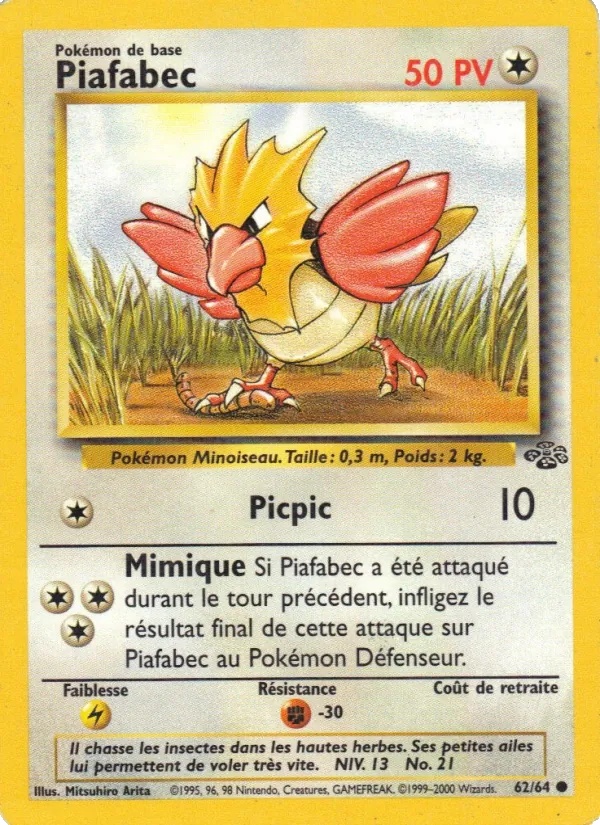 Piafabec 62/64 - Jungle - 1re Édition - Pokémon JCC