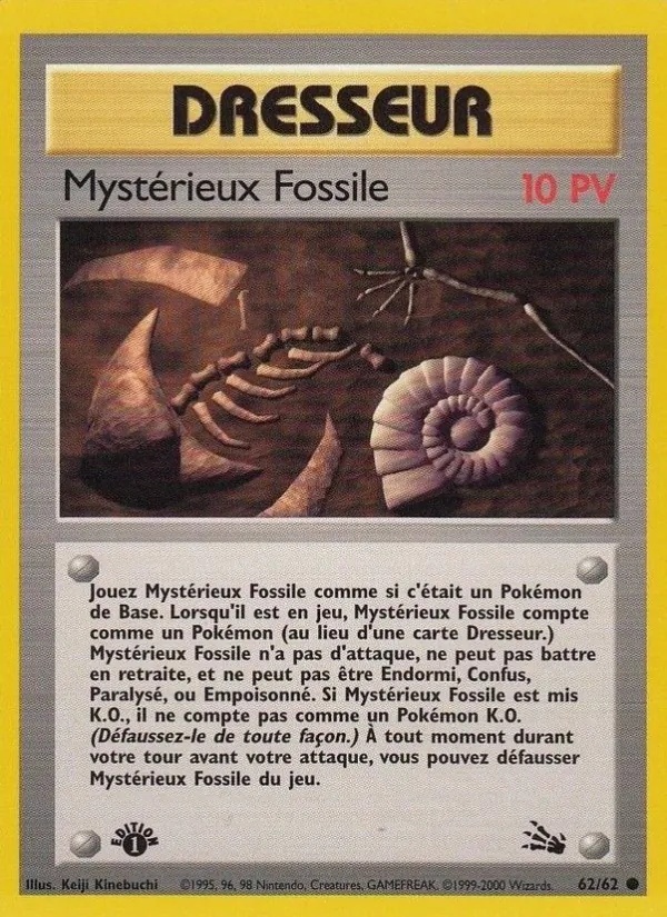 Mystérieux Fossile 62/62 - Fossile - 1re Édition - Pokémon JCC