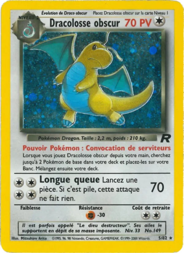 Dracolosse obscur 5/82 - Team Rocket - Holo 1re Édition - Pokémon JCC