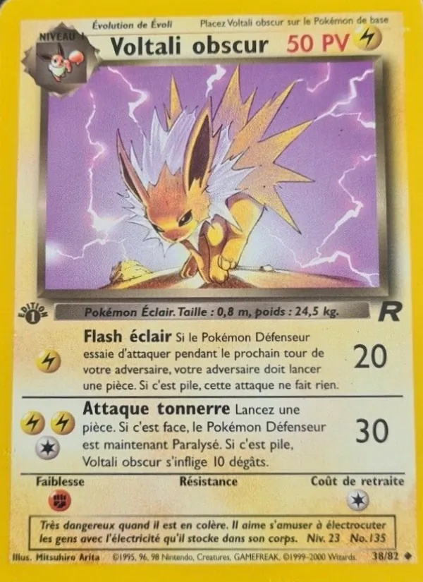 Voltali obscur 38/82 - Team Rocket - Firstedition - Pokémon JCC