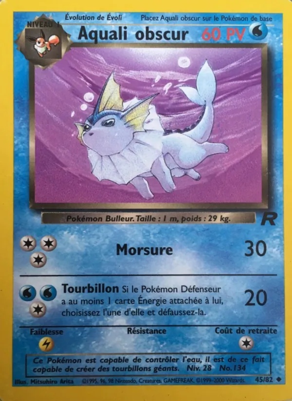 Aquali obscur 45/82 - Team Rocket - 1re Édition - Pokémon JCC
