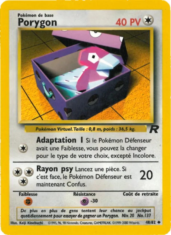 Porygon 48/82 - Team Rocket - Firstedition - Pokémon JCC