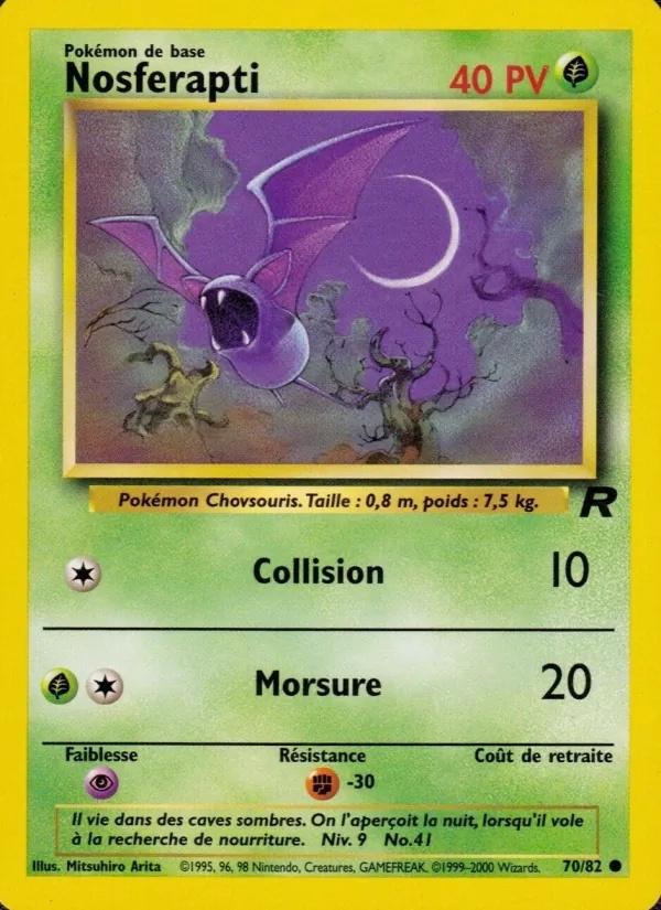 Nosferapti 70/82 - Team Rocket - 1re Édition - Pokémon JCC