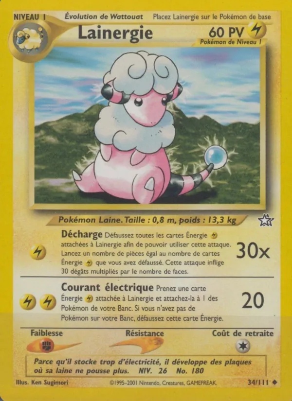 Lainergie 34/111 - Neo Genesis - 1re Édition - Pokémon JCC