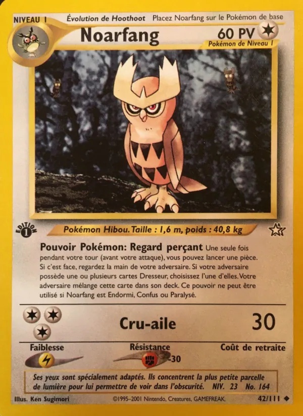 Noarfang 42/111 - Neo Genesis - 1re Édition - Pokémon JCC