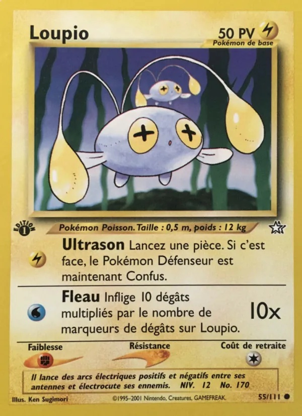 Loupio 55/111 - Neo Genesis - 1re Édition - Pokémon JCC