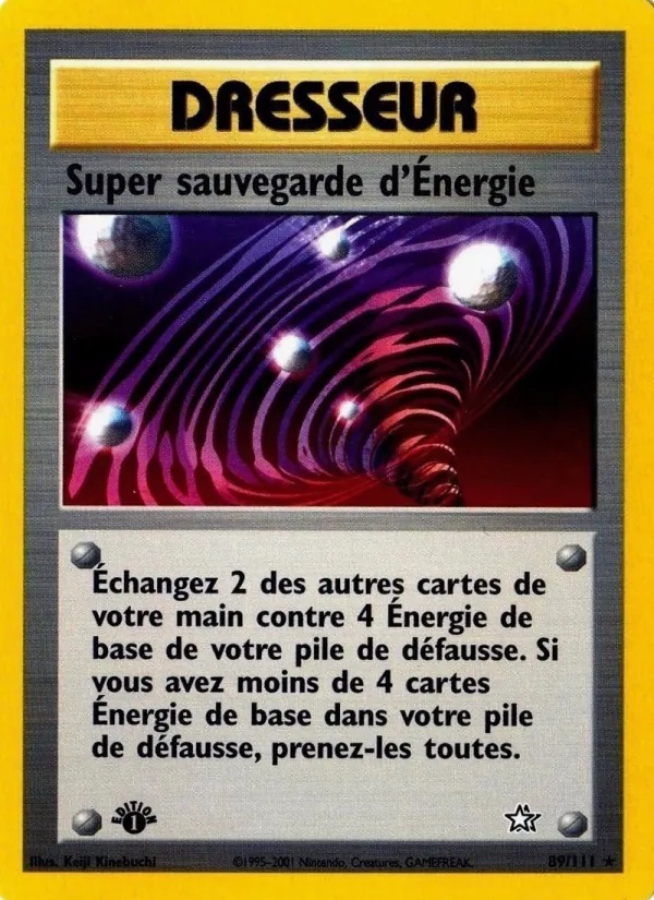 Super sauvegarde d'Énergie 89/111 - Neo Genesis - 1re Édition - Pokémon JCC