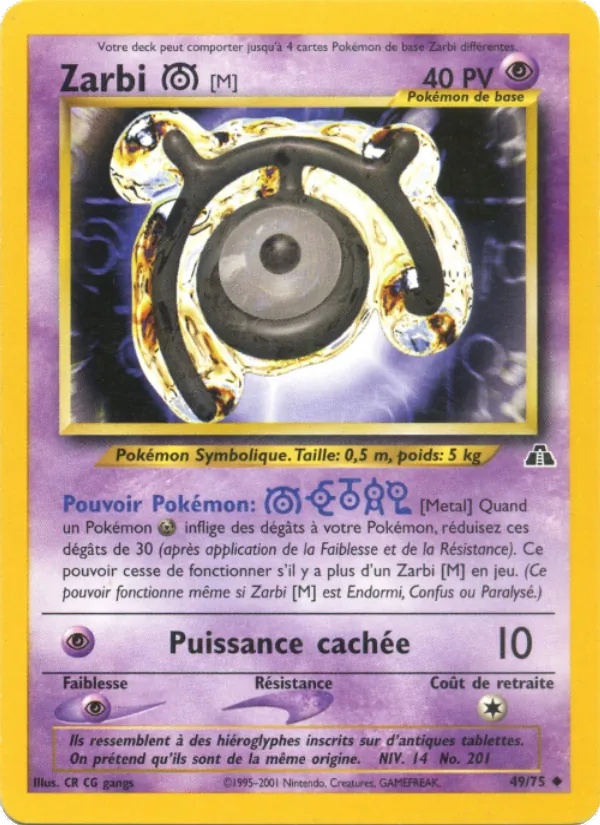 Zarbi M 49/75 - Neo Discovery - Firstedition - Pokémon JCC