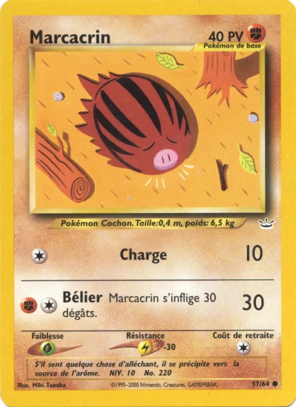 Marcacrin 57/64 - Neo Revelation - 1re Édition - Pokémon JCC