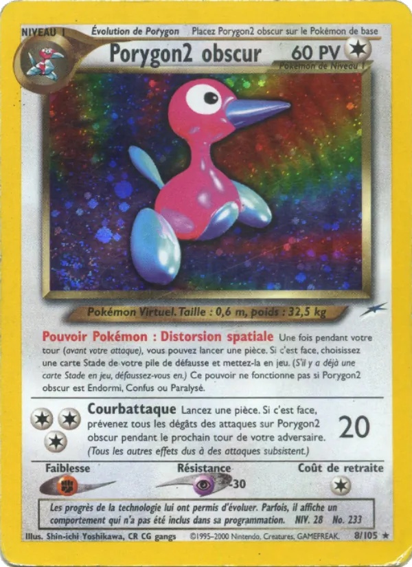 Porygon2 obscur 8/105 - Neo Destiny - Holo - Pokémon JCC