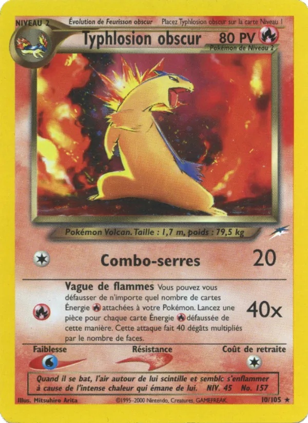 Typhlosion obscur 10/105 - Neo Destiny - Holo - Pokémon JCC