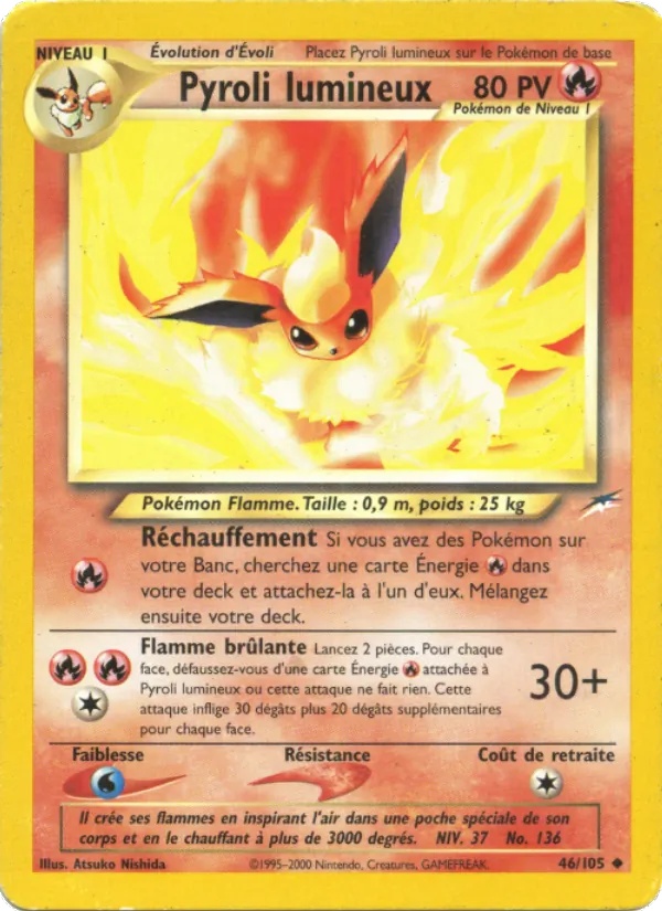 Pyroli lumineux 46/105 - Neo Destiny - Firstedition - Pokémon JCC