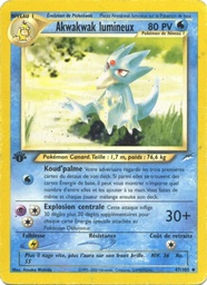Akwakwak lumineux 47/105 - Neo Destiny - 1re Édition - Pokémon JCC