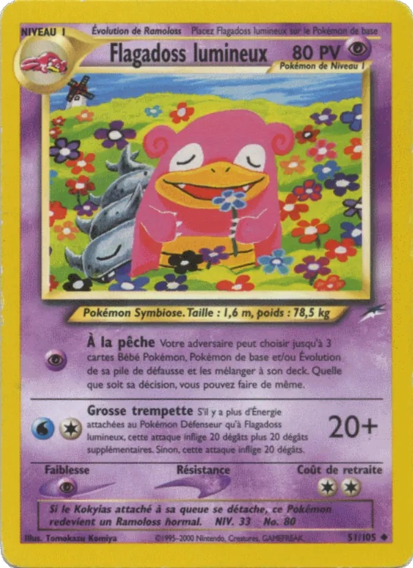 Flagadoss lumineux 51/105 - Neo Destiny - 1re Édition - Pokémon JCC