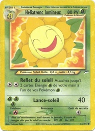 Heliatronc lumineux 72/105 - Neo Destiny - 1re Édition - Pokémon JCC