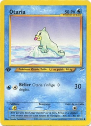 Otaria 81/105 - Neo Destiny - 1re Édition - Pokémon JCC