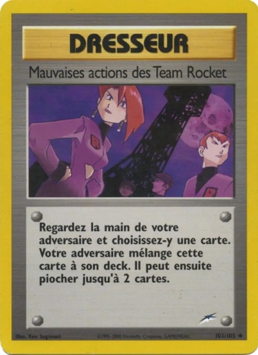 Mauvaises actions des Team Rocket 103/105 Firstedition