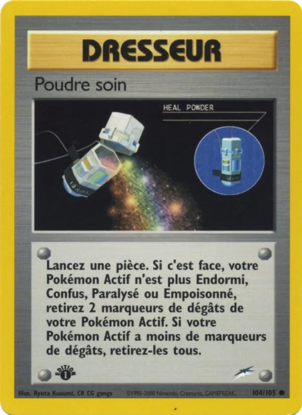 Poudre soin 104/105 - Neo Destiny - 1re Édition - Pokémon JCC