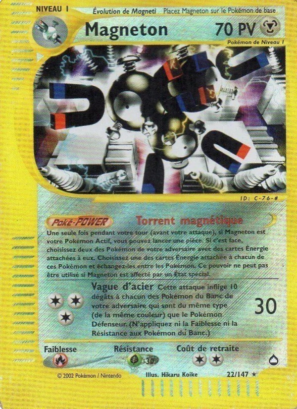 Magnéton 22/147 - Aquapolis - Reverse - Pokémon JCC
