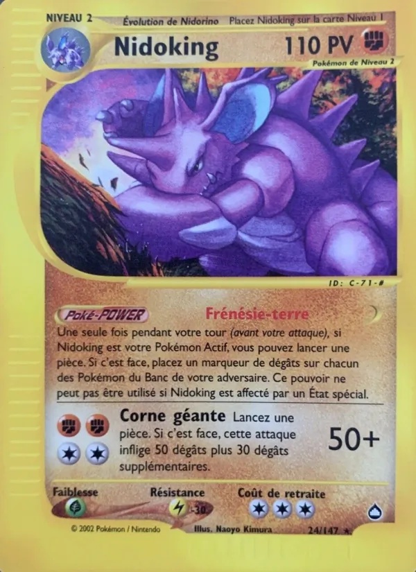 Nidoking 24/147 - Aquapolis - Reverse - Pokémon JCC