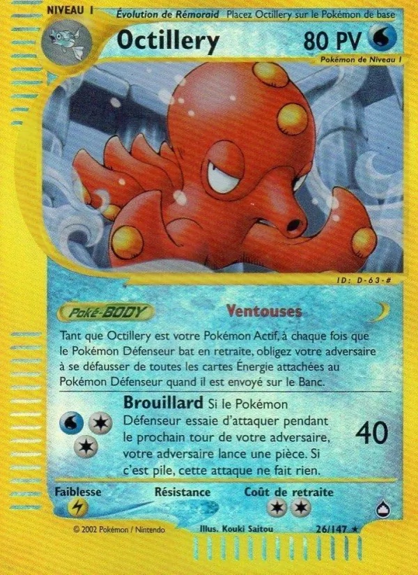 Octillery 26/147 - Aquapolis - Reverse - Pokémon JCC
