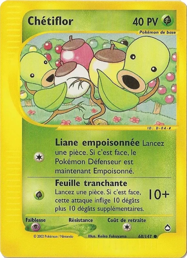 Chétiflor 68/147 - Aquapolis - Reverse - Pokémon JCC