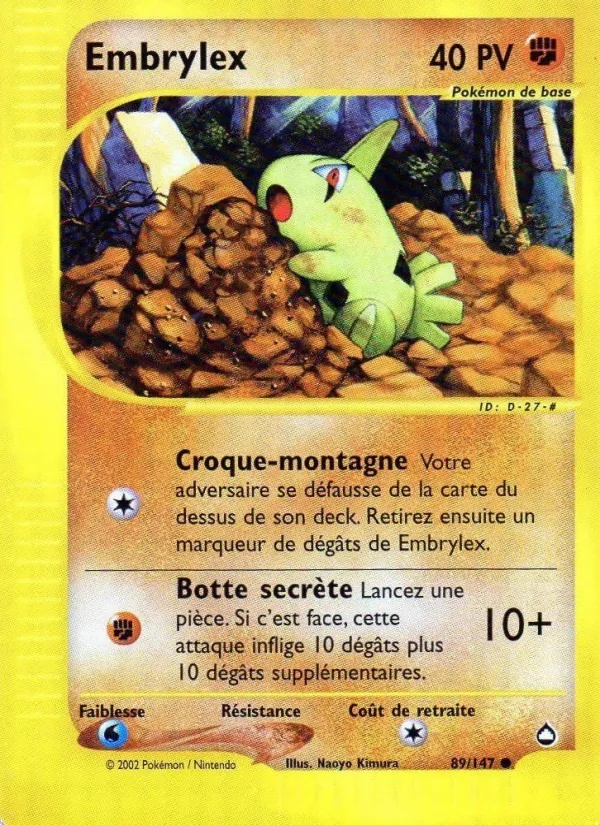 Embrylex 89/147 - Aquapolis - Reverse - Pokémon JCC