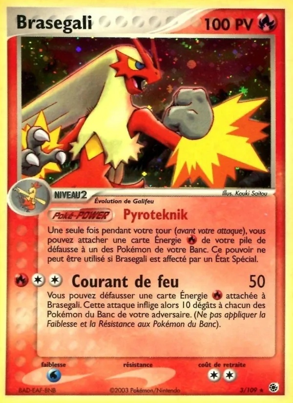 Braségali 3/109 - EX Rubis & Saphir - Holo - Pokémon JCC