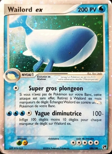 Wailord ex 100/100 Holo
