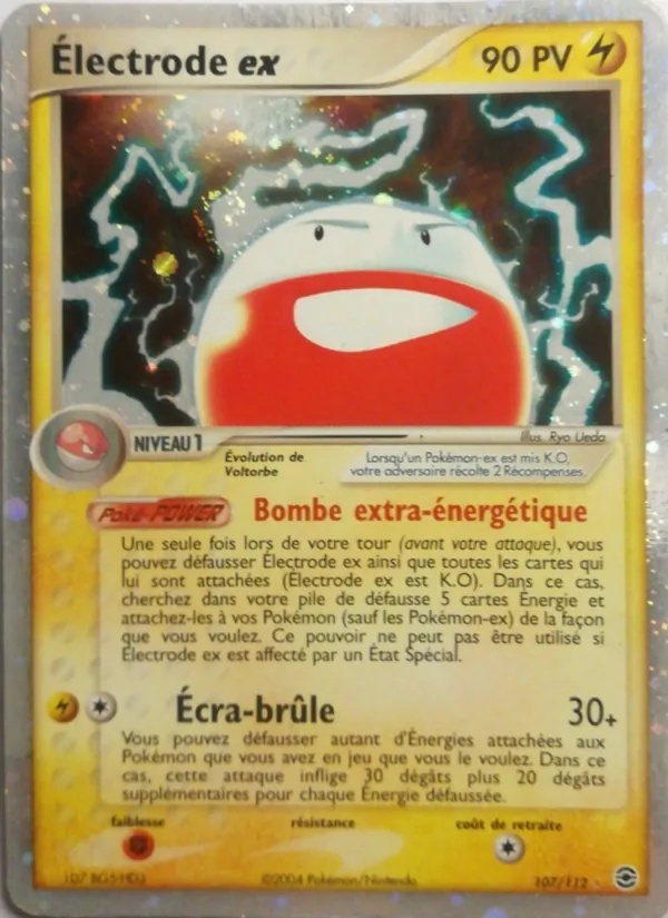 Électrode ex 107/112 - EX Rouge Feu & Vert Feuille - Holo - Pokémon JCC