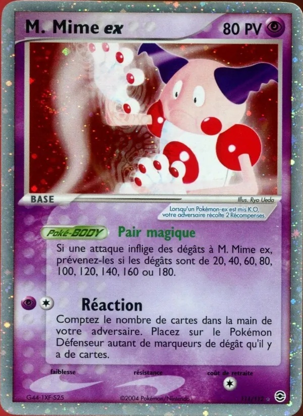 M. Mime ex 111/112 - EX Rouge Feu & Vert Feuille - Holo - Pokémon JCC