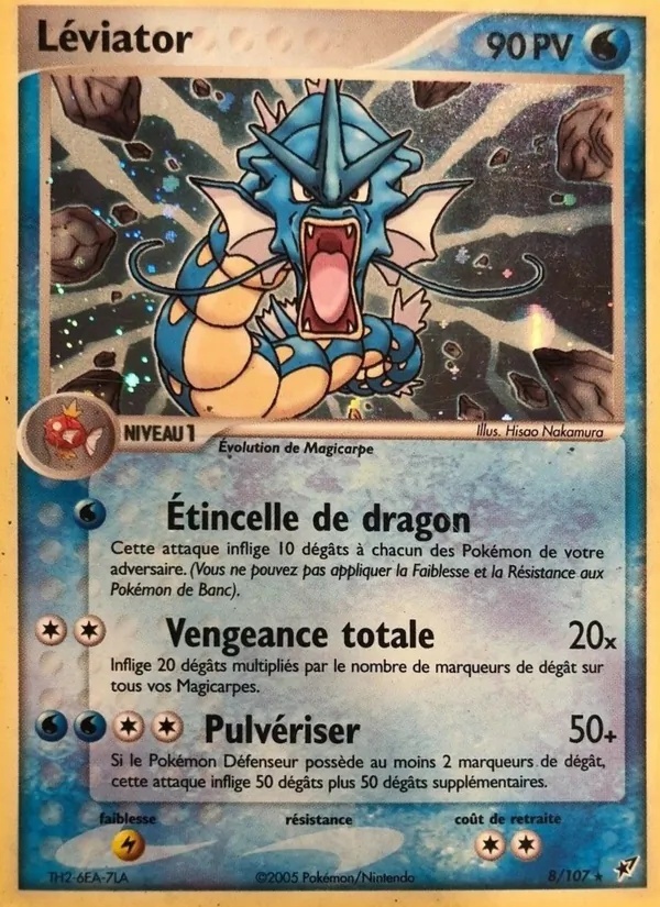 Léviator 8/107 - EX Deoxys - Holo Logo de la série - Pokémon JCC