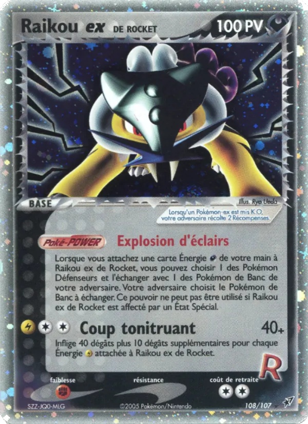 Raikou ex de Rocket 108/107 - EX Deoxys - Holo - Pokémon JCC