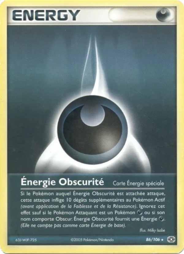 Énergie Obscurité 86/106 - EX Émeraude - Takashi Yoneda - Pokémon JCC