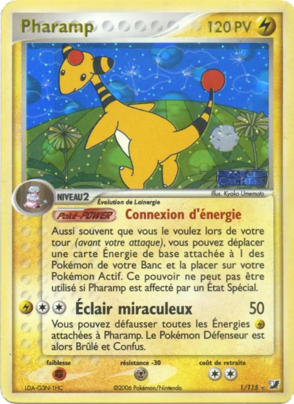 Pharamp 1/115 - EX Forces Cachées - Holo - Pokémon JCC