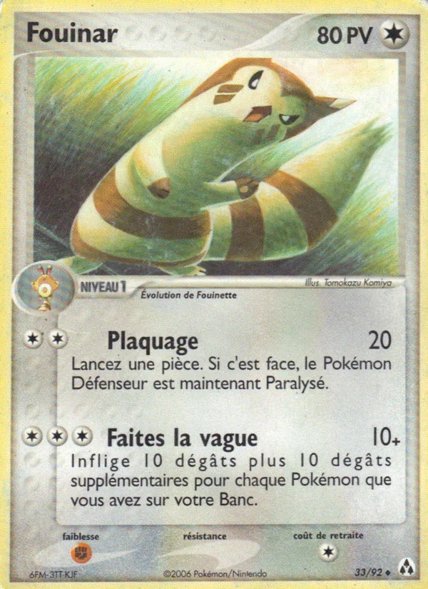 Fouinar 33/92 - EX Créateurs de légendes - Logo de la série - Pokémon JCC