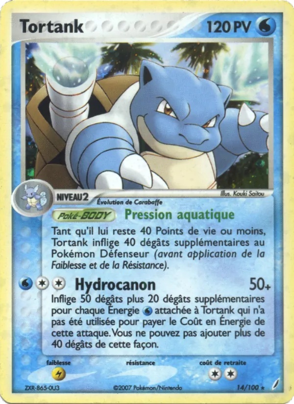 Tortank 14/100 - EX Gardiens de Cristal - Championnats Nationaux Staff - Pokémon JCC