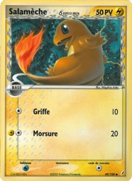 Salamèche δ 49/100 - EX Gardiens de Cristal - Logo de la série - Pokémon JCC
