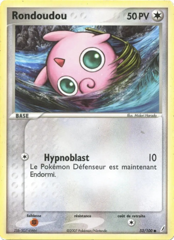 Rondoudou 53/100 - EX Gardiens de Cristal - Logo de la série - Pokémon JCC