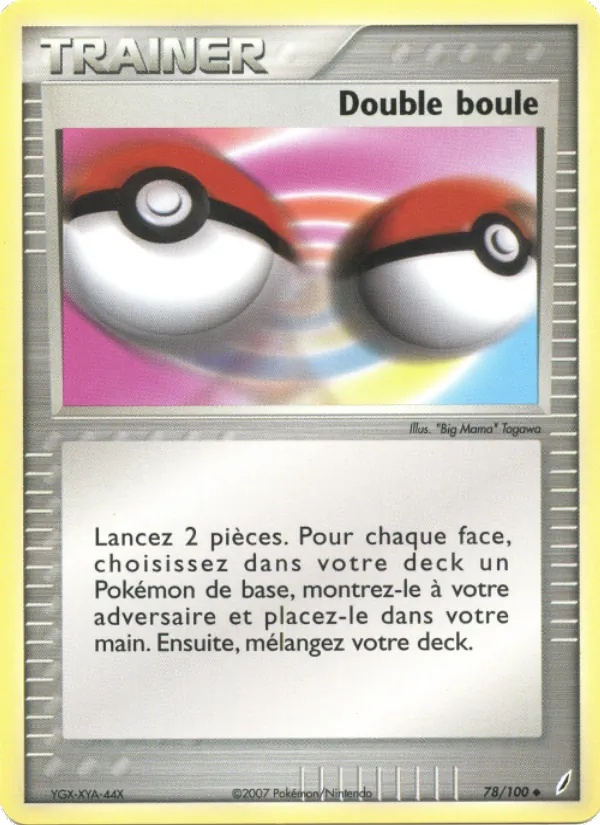 Double boule 78/100 - EX Gardiens de Cristal - Logo de la série - Pokémon JCC
