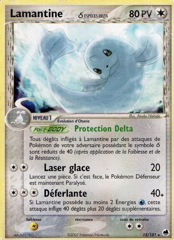 Lamantine δ 15/101 - EX Île des Dragons - Logo de la série - Pokémon JCC