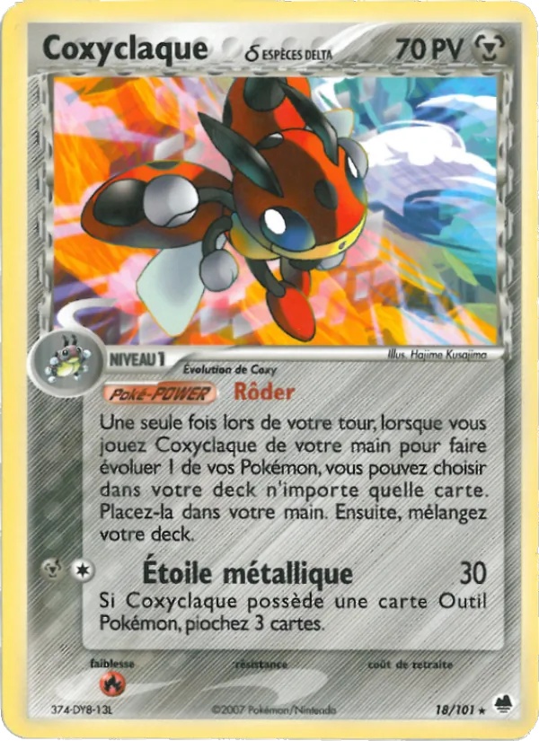 Coxyclaque δ 18/101 - EX Île des Dragons - Logo de la série - Pokémon JCC